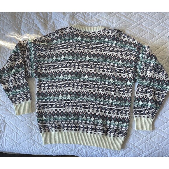 Vintage American Priority Sweater XL Knit Pullover Grandpa 3D Textured 80s 90s - Picture 4 of 7